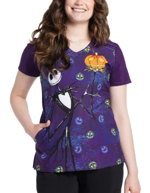 Cherokee Licensed Women's V-Neck Top in To Be Jack